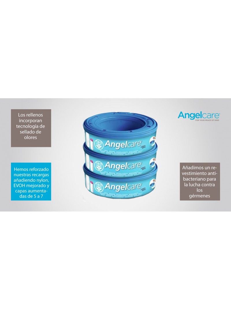 Los recambios de AngelCare pueden abarcar hasta 180 pañales.